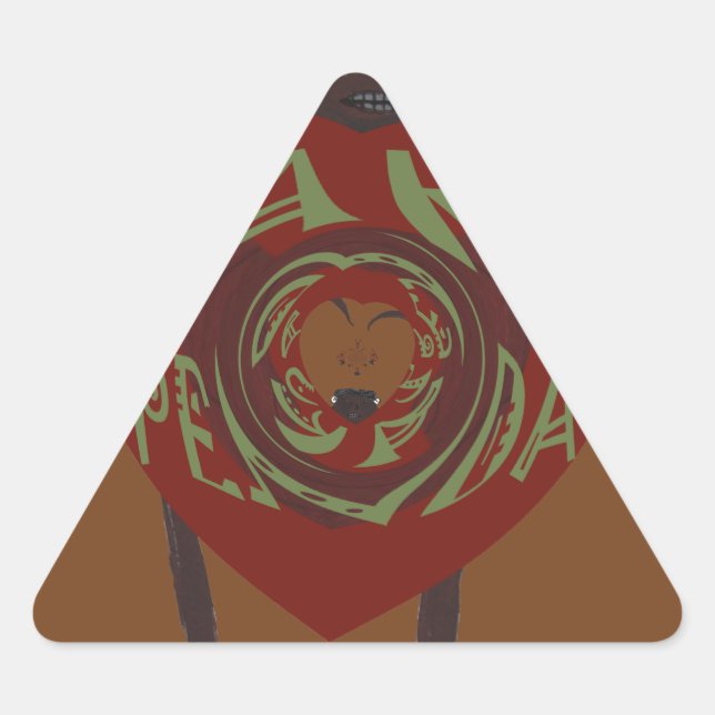 Adesivo Triangular Eu te amo! Nakupenda Sana (Frente)