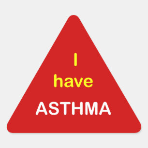 Adesivo Triangular Eu tenho ASTHMA.