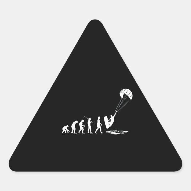 Adesivo Triangular Evolução Do Homem Para Surfiar Presentes Engraçado (Frente)