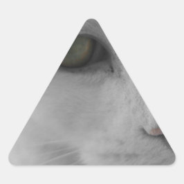 Adesivo Triangular Face de gatos brancos e pretos