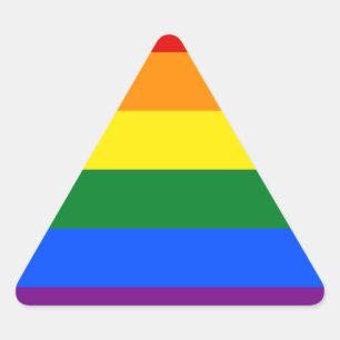 Adesivo Triangular Faixa de Sinalizador do Arco-Íris Orgulho gay LGBT