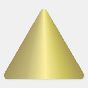 Adesivo Triangular Falso Ouro Personalizado Modelo Elegante em Branco