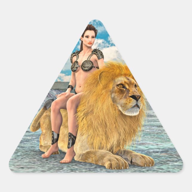 Adesivo Triangular Fantasia Rainha Leoa (Frente)