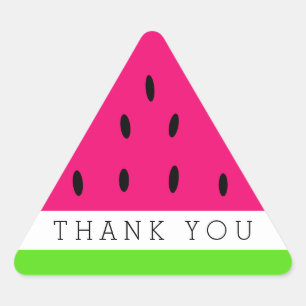 Adesivo Triangular Fatia de Melancia Cóta Obrigado