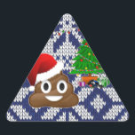 Adesivo Triangular feio cocô de suéter de Natal emoji<br><div class="desc">"feio cocô de suéter de Natal emoji", "feio moletom de Natal emoji", "christmas poo emoji", "christmas poop emoji", "santa claus poo", "santa claus poo", "papais noeis poo", "natal feio" "emoji de Natal" " , poop emoji, poo emoji, , xmas feio, emoji, natal engraçado, suéter de Natal feio, xmas engraçado, natal...</div>