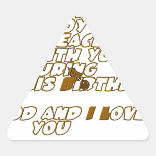 Adesivo Triangular Feliz aniversário