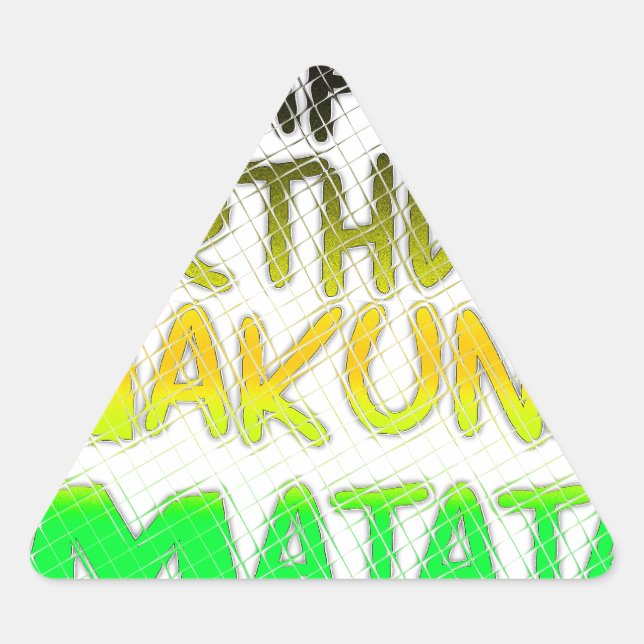 Adesivo Triangular Feliz Aniversário Gelado Hakuna Matata eco Inspira (Frente)