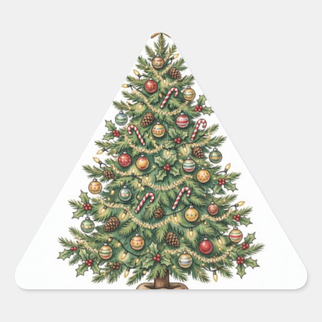 Adesivo Triangular Feliz feliz dia de natal (Frente)