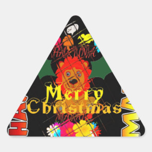 Adesivo Triangular Feliz Natal e um Feliz ano novo