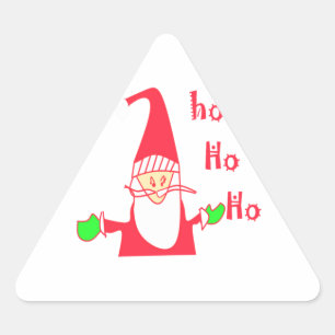 Adesivo Triangular Feliz Natal Feliz Papais noeis Engraçados de Natal