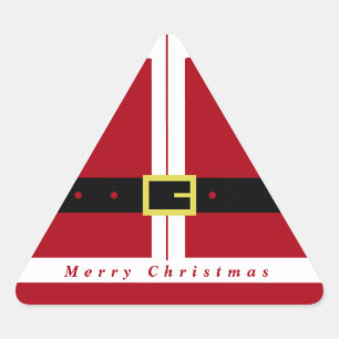 Adesivo Triangular Feliz Natal - Papai Noel