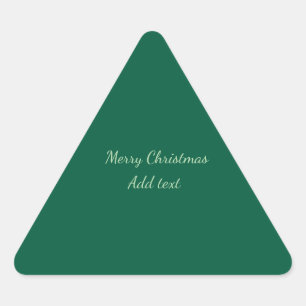 Adesivo Triangular Feliz Natal verde plano solo holida