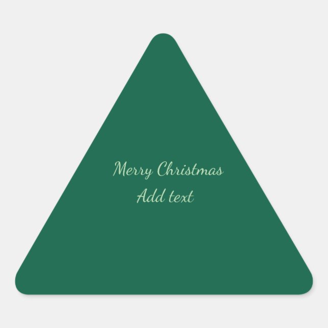 Adesivo Triangular Feliz Natal verde plano solo holida (Frente)