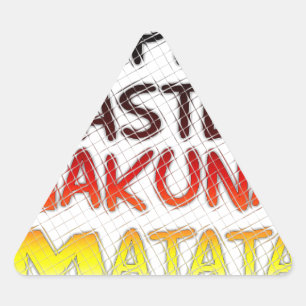 Adesivo Triangular Felz pascoa: Hakuna Matata Text Art Design