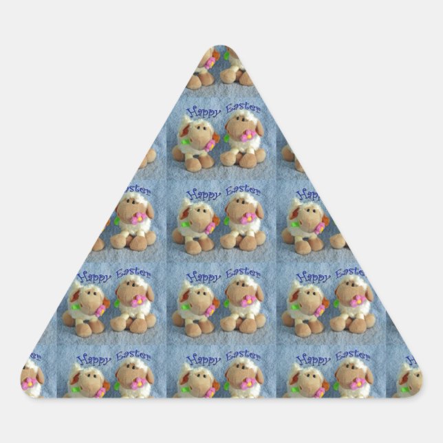 Adesivo Triangular Felzs pascoa (Frente)