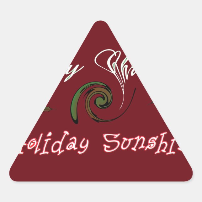 Adesivo Triangular Feriado Vermelho Feriado de Natal Desejo Sol.png (Frente)
