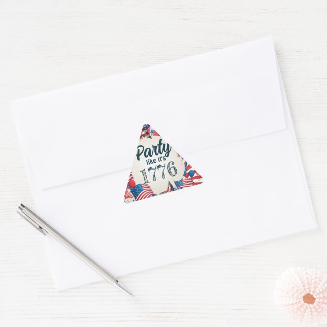 Adesivo Triangular Festa de 4 de julho (Envelope)