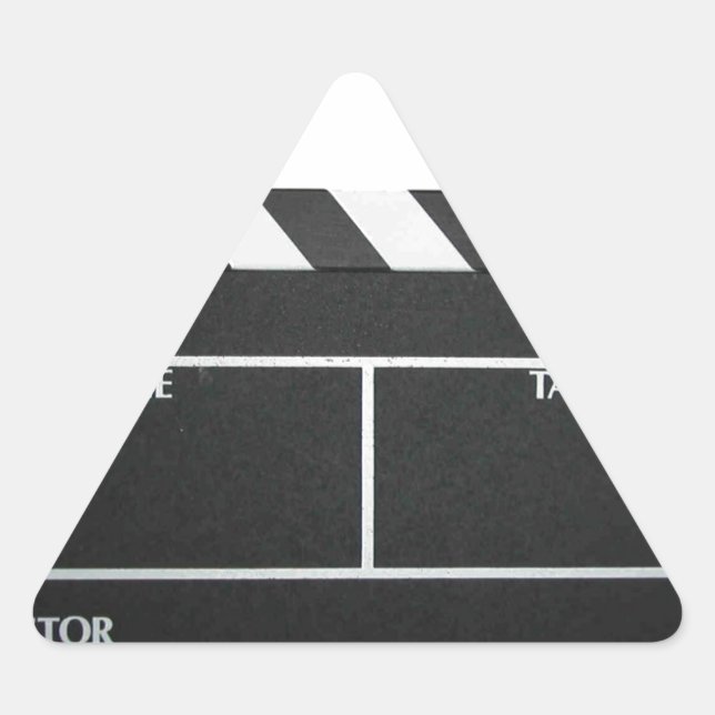 Adesivo Triangular Filme de folga de cinema em prato (Frente)