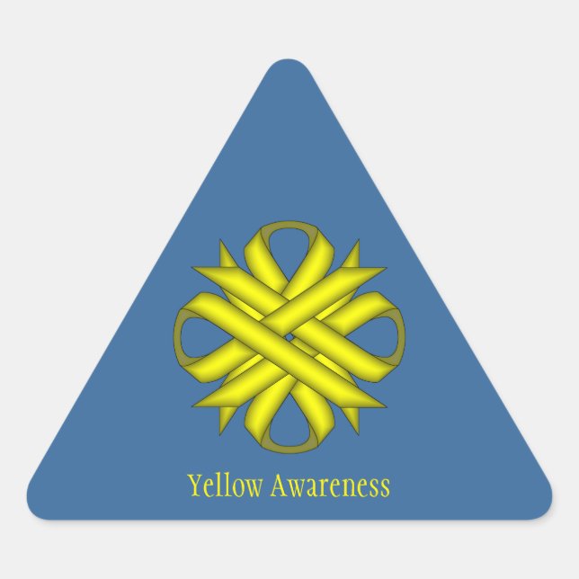 Adesivo Triangular Fita de Véu Amarelo de Kenneth Yoncich (Frente)