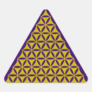 Adesivo Triangular Flor de Vida / Blume des Lebens - ouro pirâmico