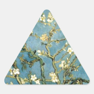 Adesivo Triangular Floresta de Amêndoa Brilhante por Van Gogh