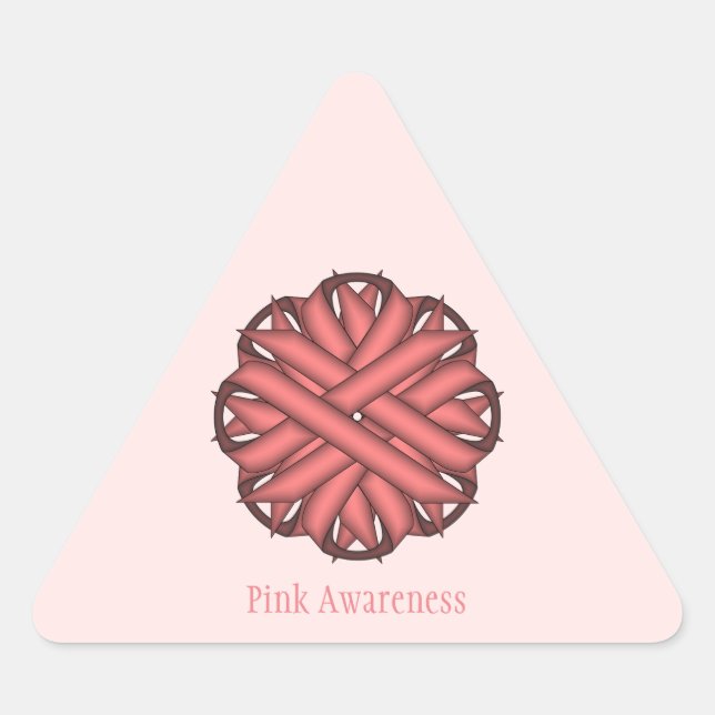 Adesivo Triangular Flower Fink Ribbon por Kenneth Yoncich (Frente)