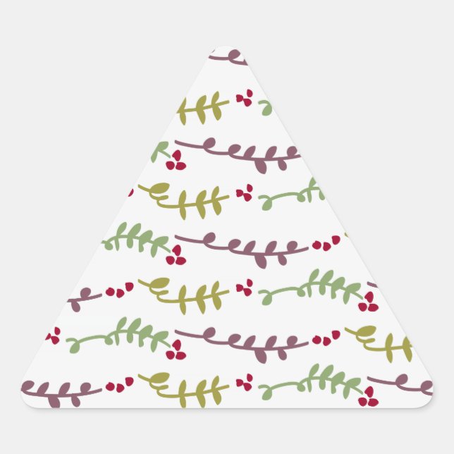 Adesivo Triangular folhas e bagas (Frente)