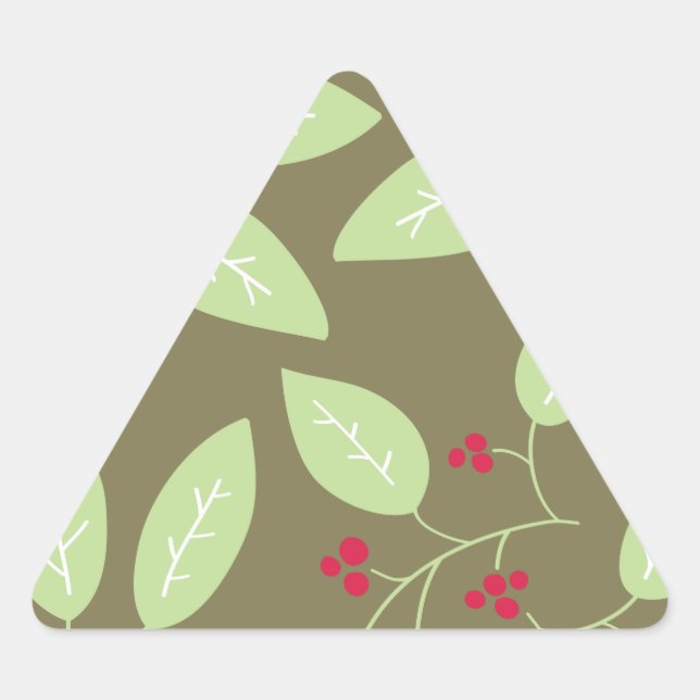 Adesivo Triangular folhas e bagas (Frente)