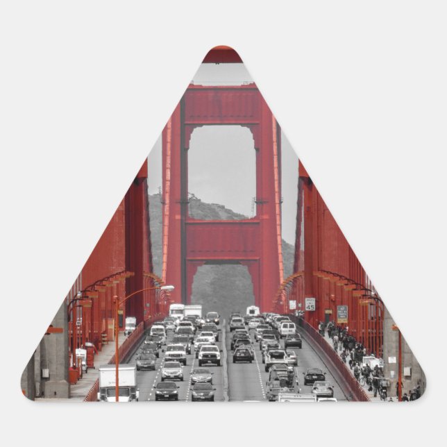 ADESIVO TRIANGULAR FOME! OURO GATE BRIDGE CALIFORNIA EUA (Frente)