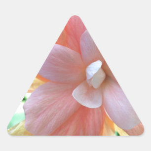 Adesivo Triangular Foto da Flor de Hibiscus Havaiana