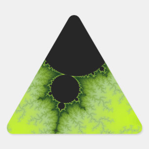 Adesivo Triangular Fractal Verde