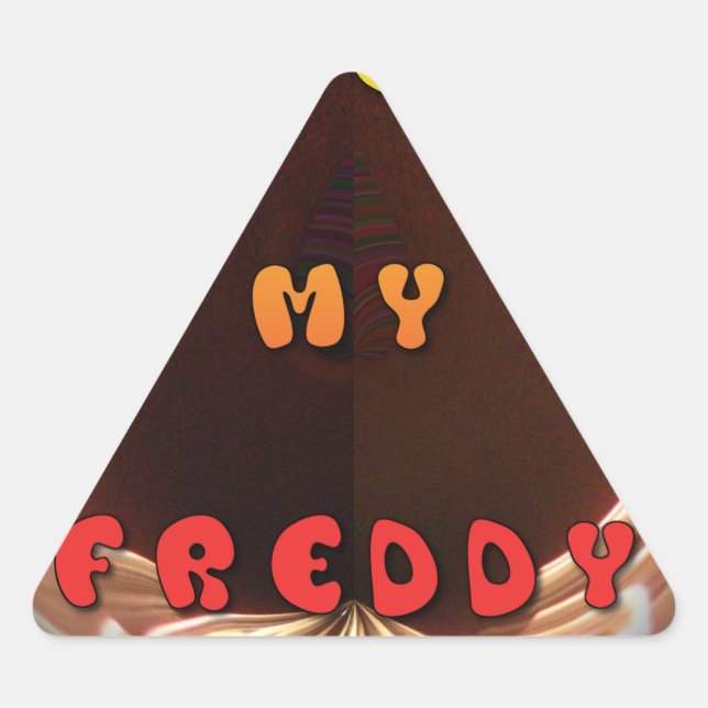 Adesivo Triangular Fresco meu Freddy Art Impressão (Frente)