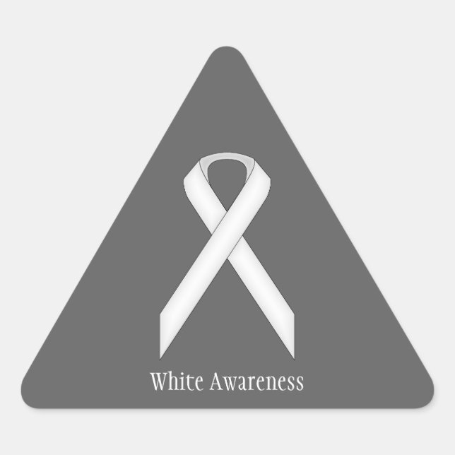 Adesivo Triangular Friso Branco Padrão de Kenneth Yoncich (Frente)