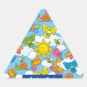 Adesivo Triangular Fundo dos Animais Bebês