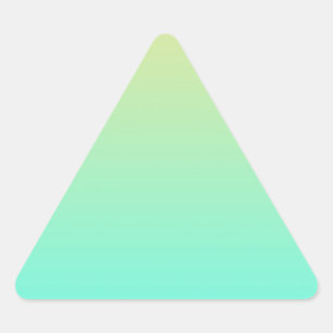 Adesivo Triangular Fundo Gradiente Pastel Turquesa Amarelo