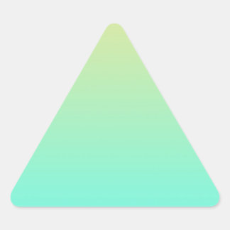 Adesivo Triangular Fundo Gradiente Pastel Turquesa Amarelo