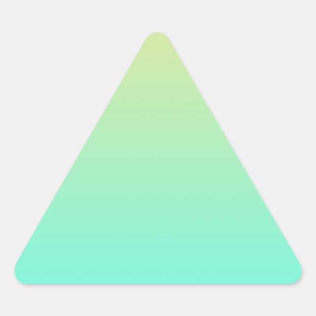 Adesivo Triangular Fundo Gradiente Pastel Turquesa Amarelo (Frente)