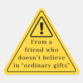 Adesivo Triangular Funny Party Warning Sticker | Yellow Caution Sign 