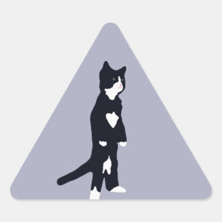 Adesivo Triangular Gatos Tuxedo