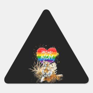 Adesivo Triangular Gay LGBTQ E O Orgulho Lésbico Mama Tiger