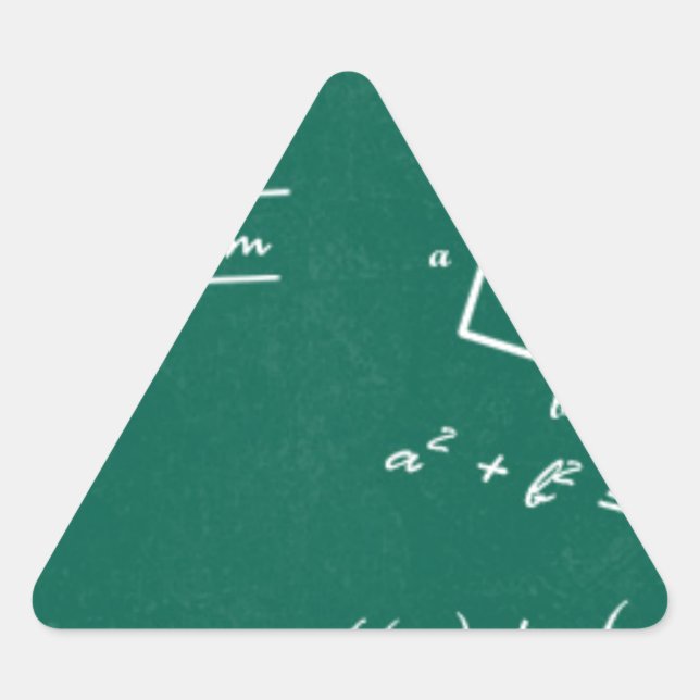 Adesivo Triangular geek de álgebra professor de matemática (Frente)