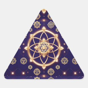 Adesivo Triangular Geometria Celestial da Luz — Padrão Sagrado