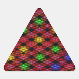 Adesivo Triangular Gingham Check Multicolor Pattern