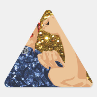 Adesivo Triangular glitter rosie, o rivete