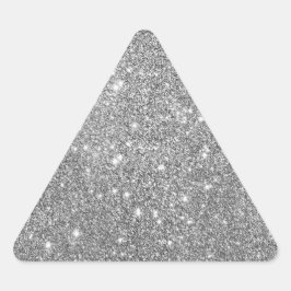 Adesivo Triangular Glitter Silver Elegante