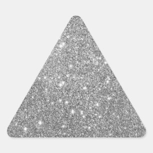 Adesivo Triangular Glitter Silver Elegante