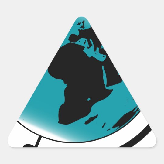 Adesivo Triangular Globo montado no giro de giro