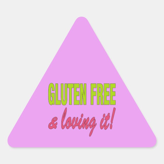 Adesivo Triangular Gluten Free & Lovit! Doença Celular (Frente)