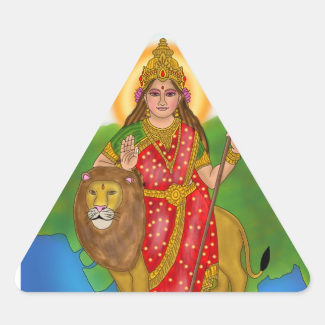 Adesivo Triangular Goddess Bharat Mata Stickers (Frente)