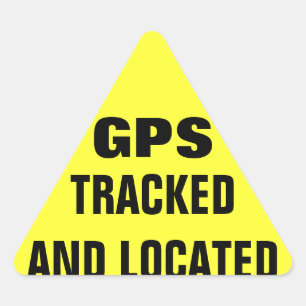 Adesivo Triangular GPS rastreado e localizado